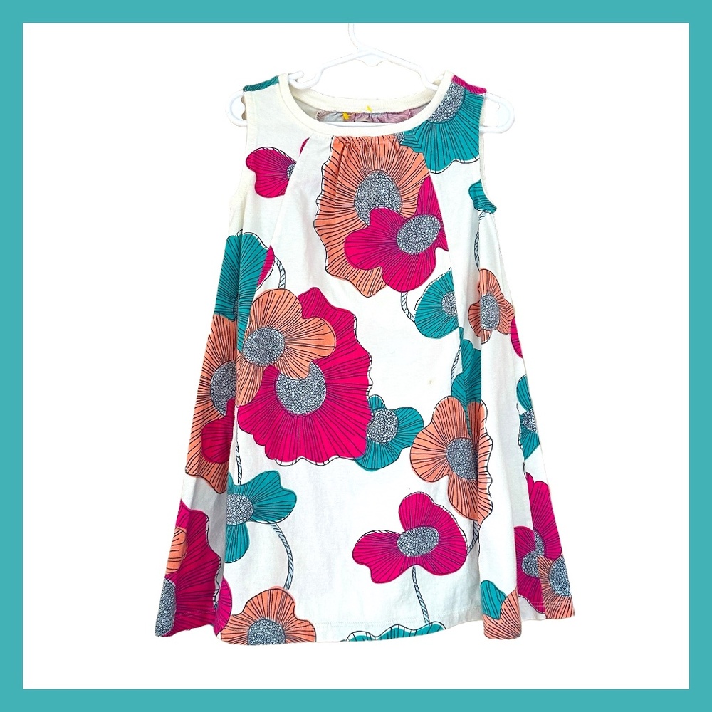 Tea Collection Girl Surf Floral Trapeze Dress 4T